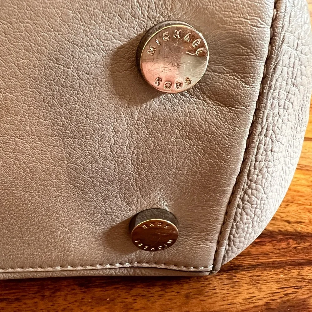 Michael Kors Grey handbag. 12 inches wide by 9 inches tall. - Picture 6 of 7